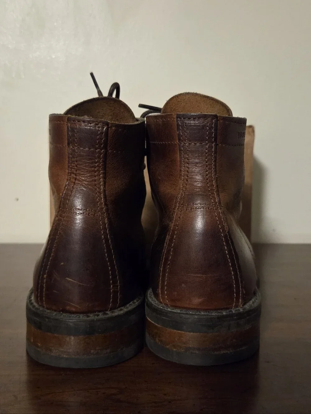 Wolverine 1000 Mile Boots Men 7.5 Rust Brown Leather Plain Toe Vibram W05299 USA